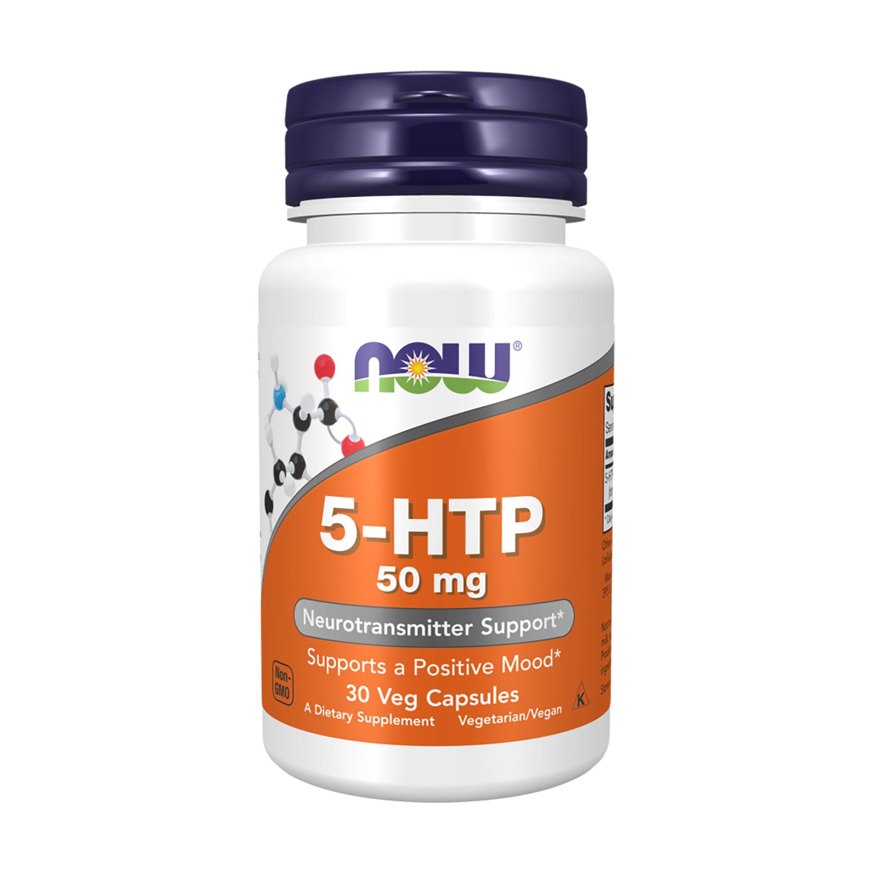 Гідрокситриптофан NOW foods 5-HTP 50 мг, 30 капсул